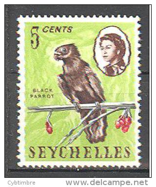 Seychelles: Yvert N°188**; MNH; Oiseaux; Birds; Vögel; Perroquet Noir - Seychellen (1976-...)