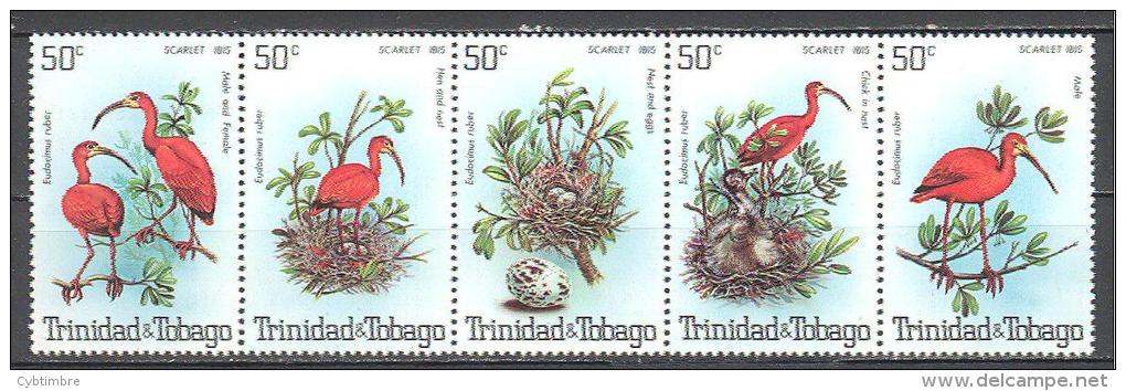 Trinite: Yvert N°413/7**; MNH; Oiseaux; Birds; Vögel; échassier; Ibis Rouge - Trinité & Tobago (1962-...)