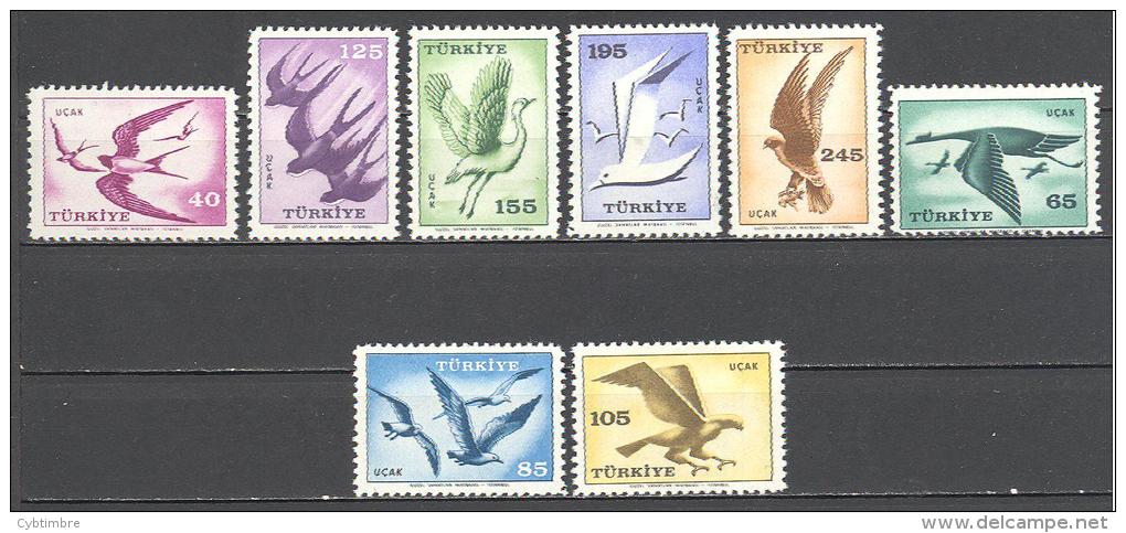 Turquie: Yvert N°A 39/45; Oiseaux; Birds; Vögel; Hirondelles; Grues; Rapace; Demoiselle; Mouettes; Autour; Buse - Posta Aerea