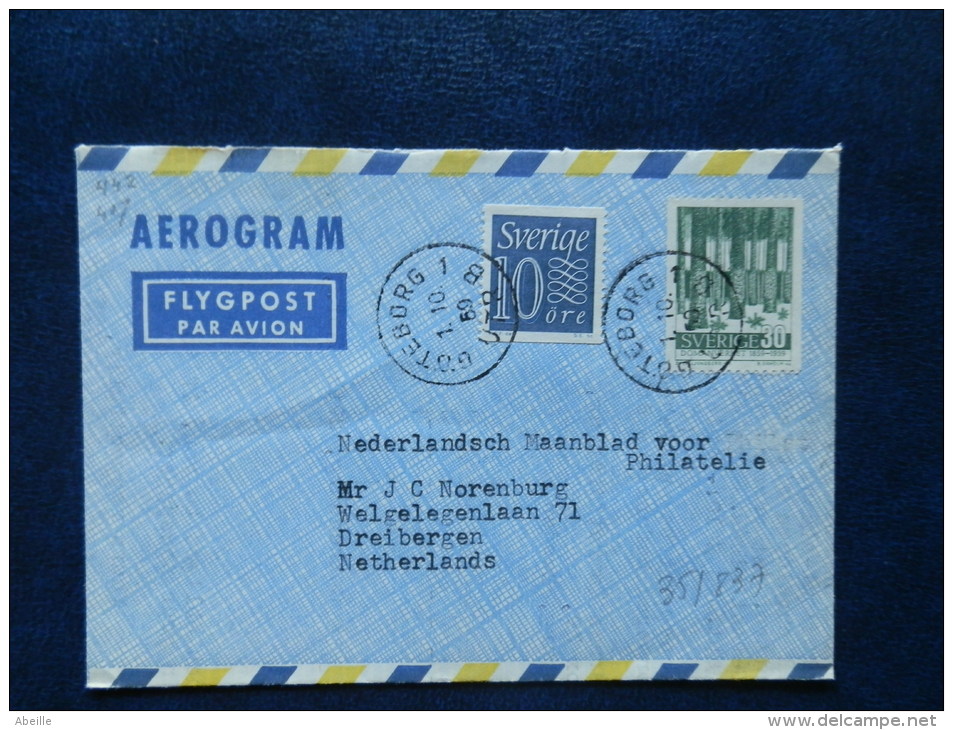 35/837   AEROGRAM   1959  TO HOLLANDS - Brieven En Documenten