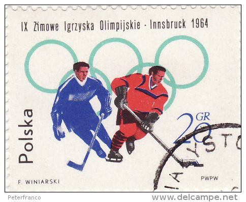 1964 Polonia - Olimpiadi Di Innsbruck - Hockey (su Ghiaccio)