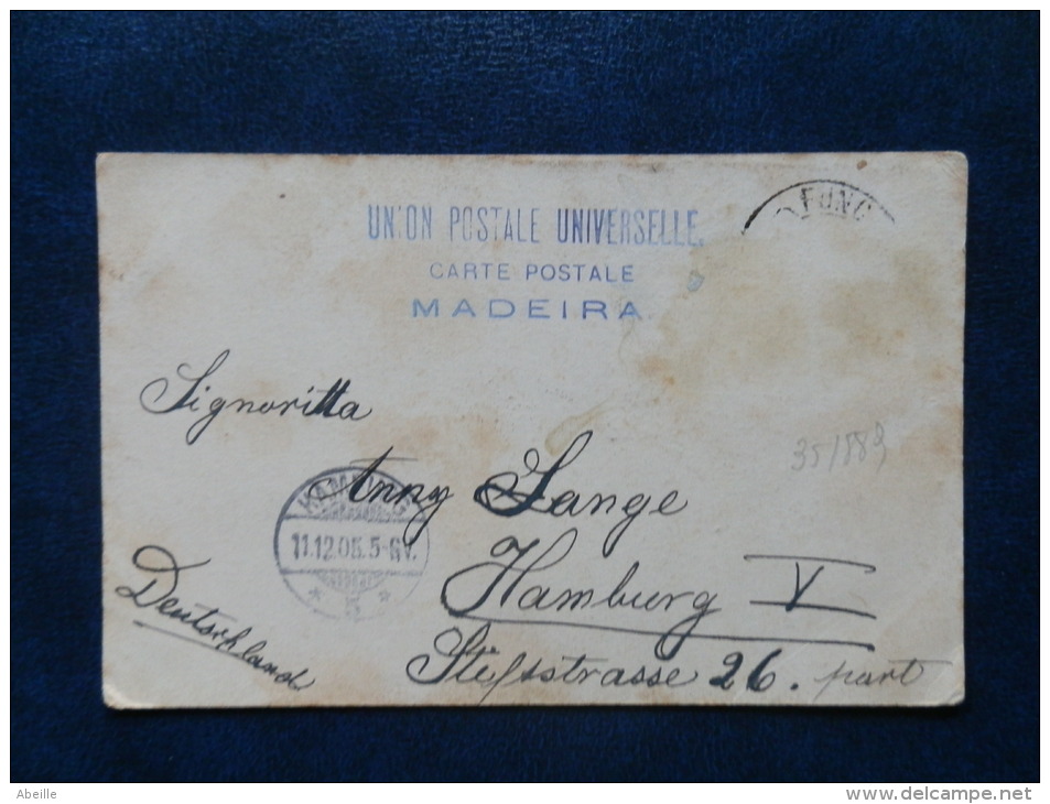 35/889  CP  1905  MADEIRA - Lettres & Documents