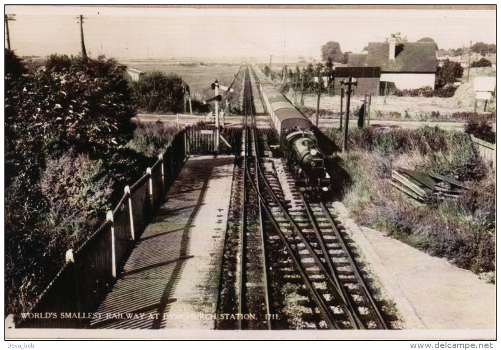 Miniature Railway Photo Romney Hythe & DYMCHURCH Loco Train Old Postcard Image - Other & Unclassified