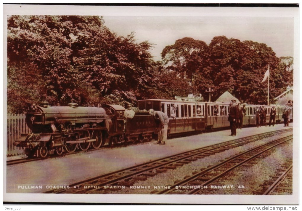 Miniature Railway Photo Romney HYTHE & Dymchurch Pullman Train Coaches Loco - Other & Unclassified