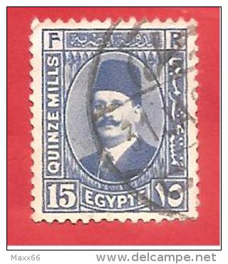 EGITTO - EGYPT - 1927 - King Fuad I - 15 Malleem - Michel EG-A 129a - Used Stamps