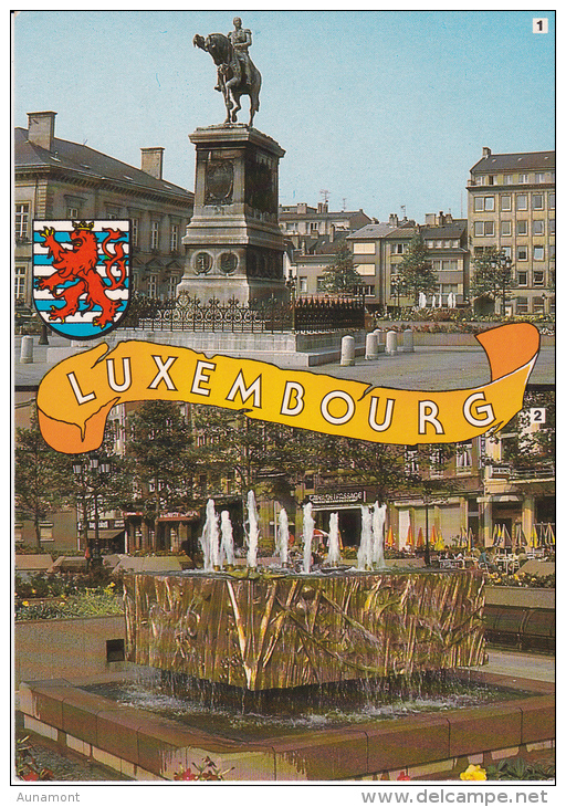 Luxemburgo--Monument Ecuestre De Guillaume II --Fontaine - Luxemburgo - Ciudad