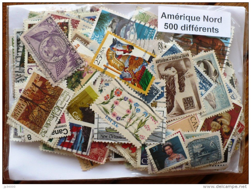 AMERIQUE DU NORD, Lot De 500 Timbres Tous Differents Neufs Et Oblitérés. Satisfaction Assurée - Autres - Amérique