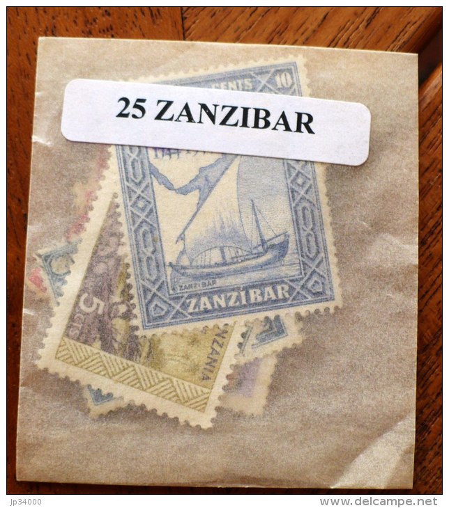 ZANZIBAR, Lot De 25 Timbres Tous Differents Neufs Et Oblitérés. Satisfaction Assurée - Zanzibar (...-1963)