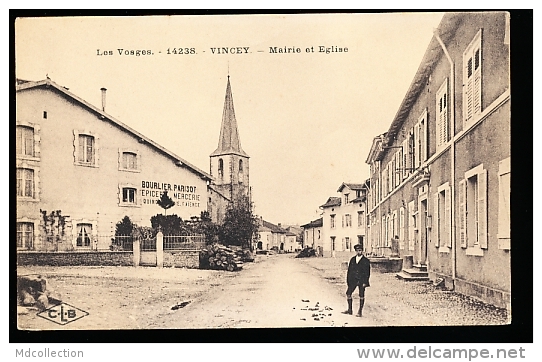 88 VINCEY / Mairie Et Eglise / - Vincey