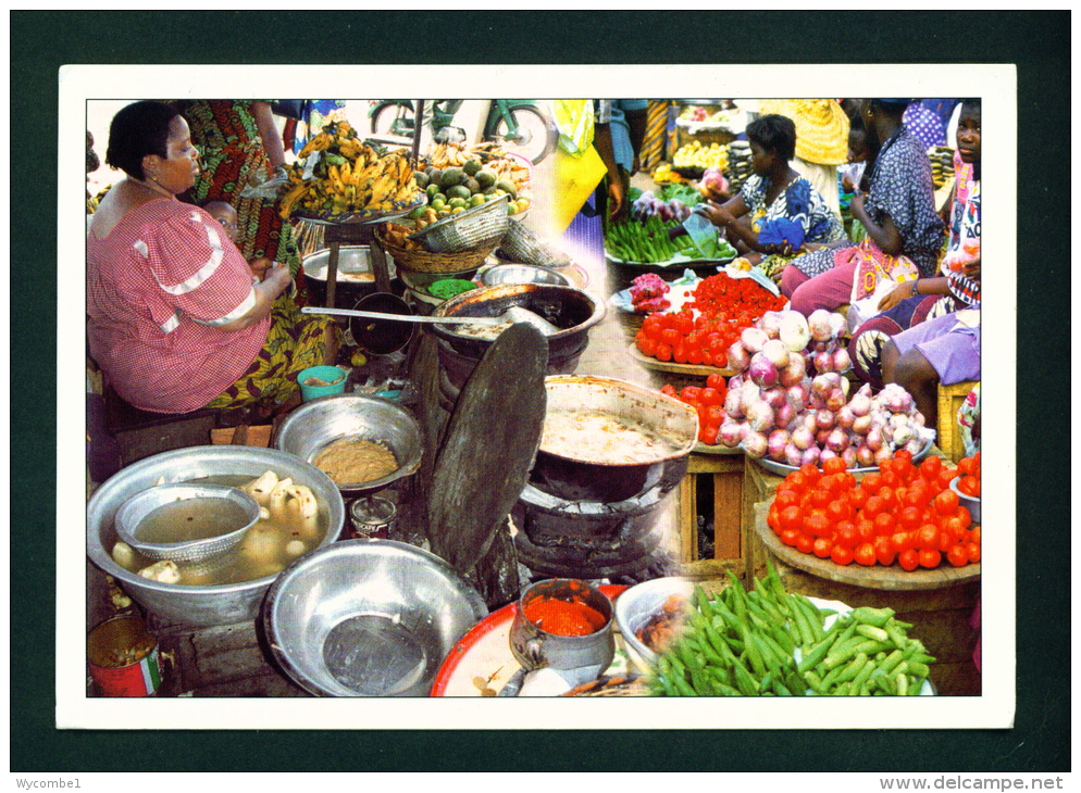 TOGO - Fruit And Vegetable Market Lome Used Postcard Mailed To The UK As Scans - Togo