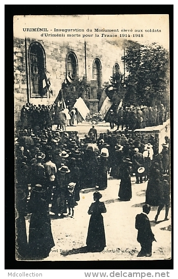 88 URIMENIL / Inauguration Du Monument Aux Morts / - Urimenil