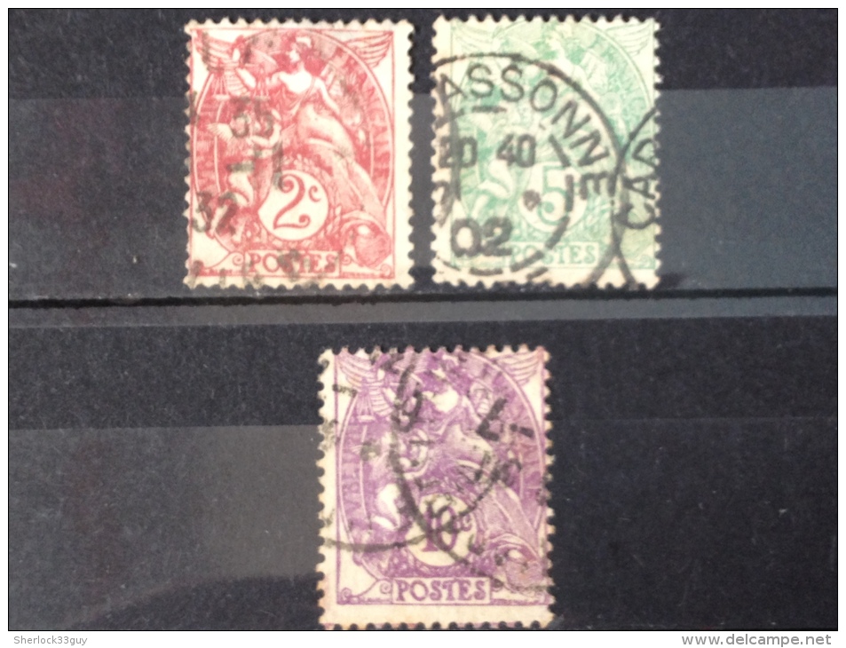 FRANCE YT 108/111/233. Blanc. Oblitéré. 1900/31. - 1900-29 Blanc