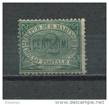 San Marino  1877 Sc #1 MI #1  MH  Cv $35.00 - Nuevos