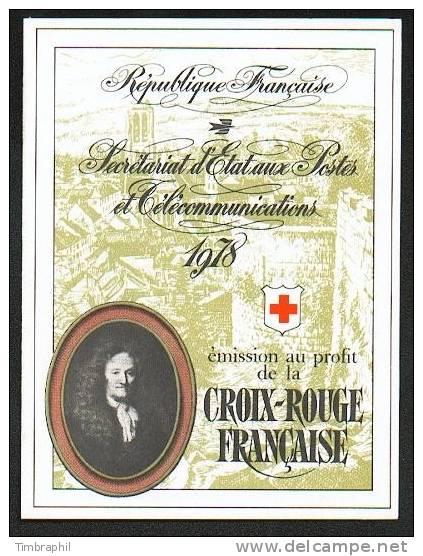 CARNET Croix-Rouge N° 2027 Neuf** LUXE (1978)  COTE= 9 Euros !!! - Croix Rouge