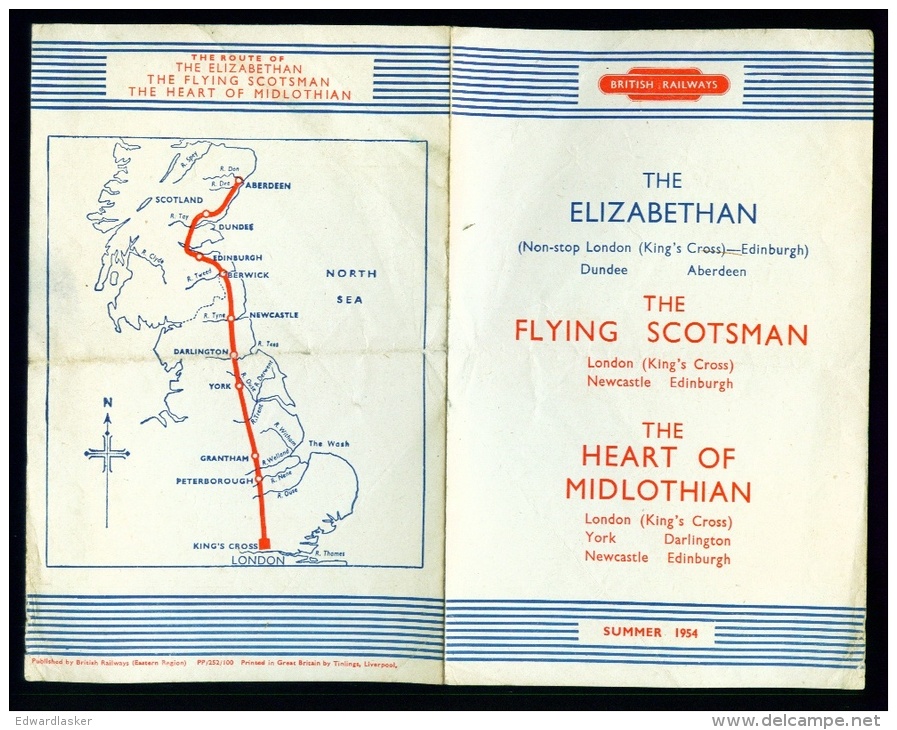 HORAIRE British Railways - Bon état - Voir Scan - Europe