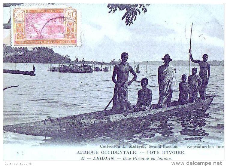 Afrique  Côte D'Ivoire   Abidjean   Pirogue (pli) - Côte-d'Ivoire