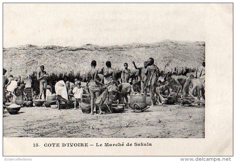 Afrique  Côte D'Ivoire   Un Marché A  Sakala ( Femmes Seins Nues) - Ivory Coast