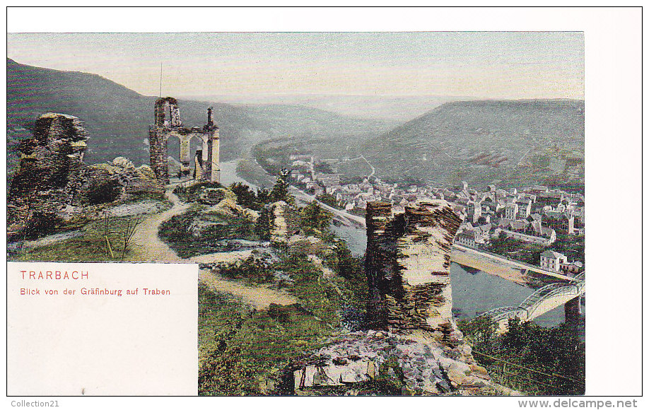 TRARBACH .... BLICK VON DER GRAFINBURG AUF TRABEN - Traben-Trarbach