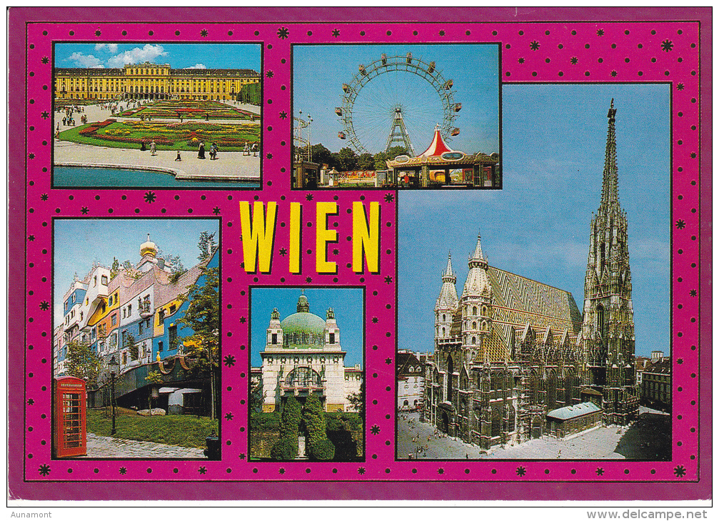 Austria--Viena--1990--Palacio De Schonbrunn--Riensenrad-Hun Certwasserhaus--Cachet- Wien - Castello Di Schönbrunn
