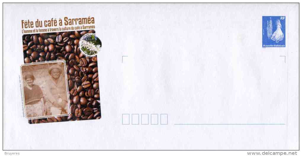 PAP De 2012 Avec Timbre "Cagou Bleu Type Ramon" Et Repiquage "Fête Du Café à Sarraméa" - Prêt-à-poster