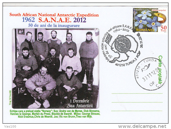 ANTARKTIK EXPLORER,  SANAE EXPEDITION, CREW, CM, MAXICARD, CARTES MAXIMUM, 2012, ROMANIA - Explorateurs