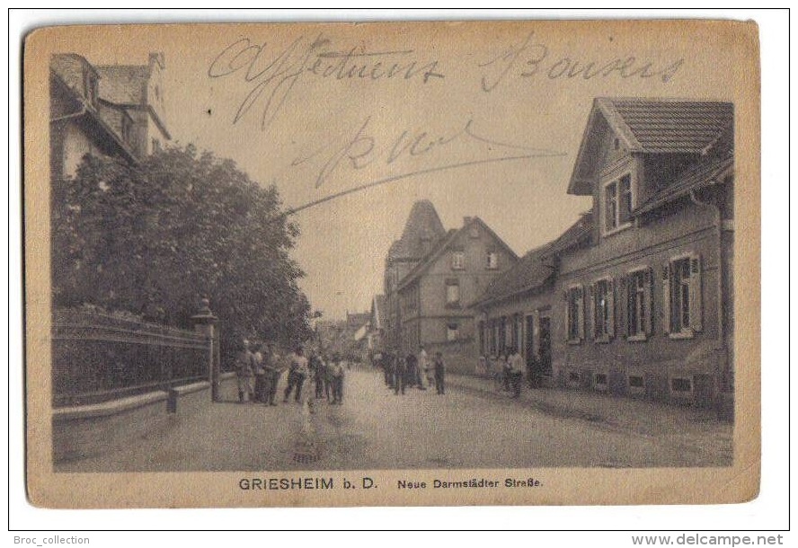 Griesheim Bei Darmstadt - Neue Darmstädter Strasse - 1918 - V. Bassenauer - Griesheim