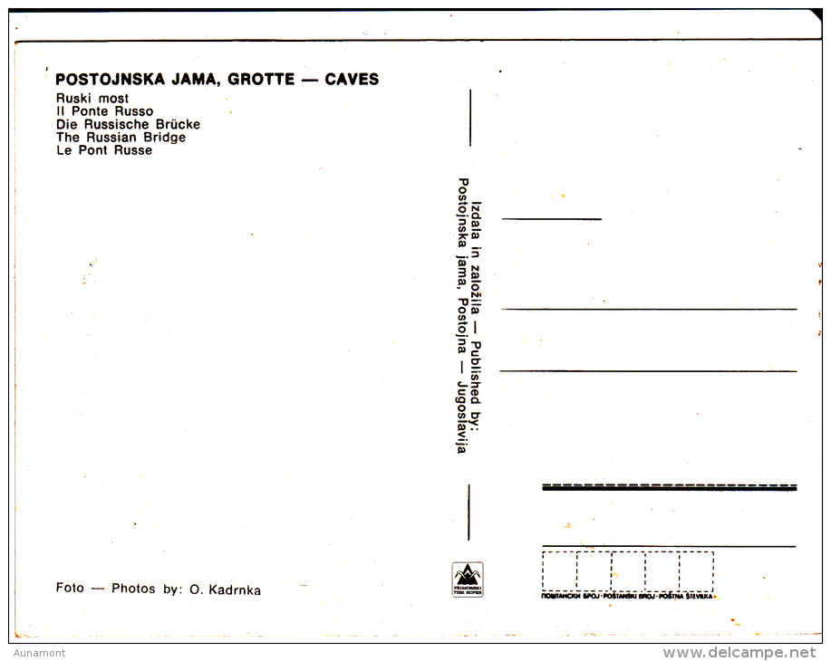 Yugoslavia--Postojnska Jama--Grotte--El Puente Ruso - Yugoslavia
