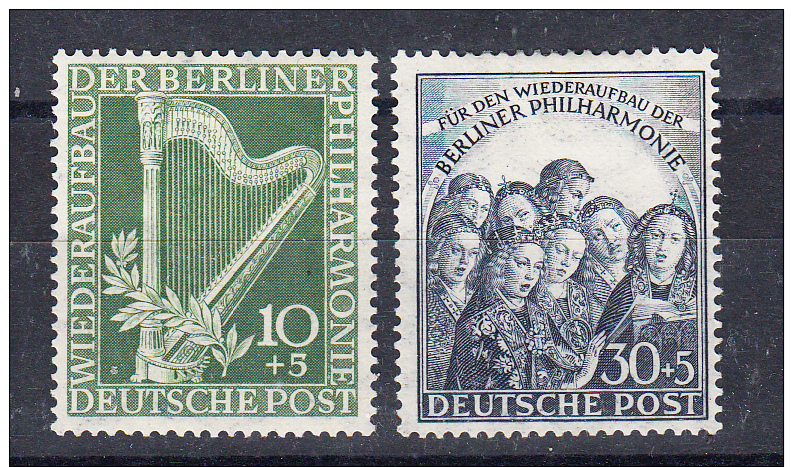 BERLIN 1950..YVERT Nº 58/59.FILARMONICA DE BERLIN. NUEVO CON CHARNELA* SES 353 - Nuovi