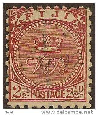 FIJI 1891 2 1/2d Chocolate P10 SG 79 U YY141 - Fiji (...-1970)