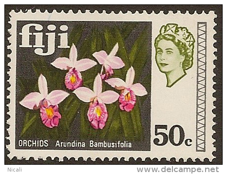 FIJI 1969 50c Bamboo Orchids SG 405 HM YY675 - Fiji (...-1970)