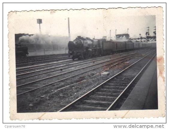 Photo Ancienne Train 31200 Nord Pont Marcadet 1937 Locomotive Vapeur Chemin De Fer - Treni