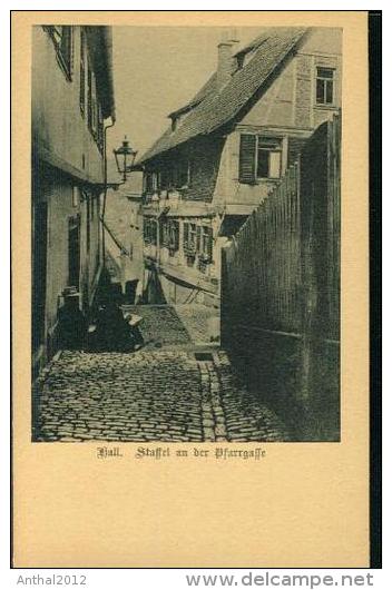 Schwäbisch Hall Der Sulfer Steg Holz-Brücke überdacht Fachwerkhaus Um 1920 - Schwaebisch Hall