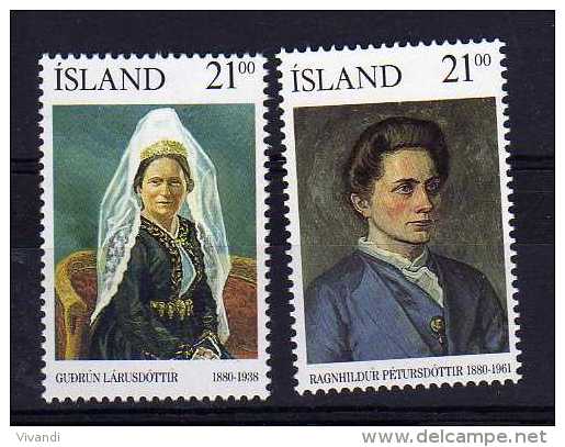 Iceland - 1990 - 110th Birth Anniversaries - MH - Unused Stamps