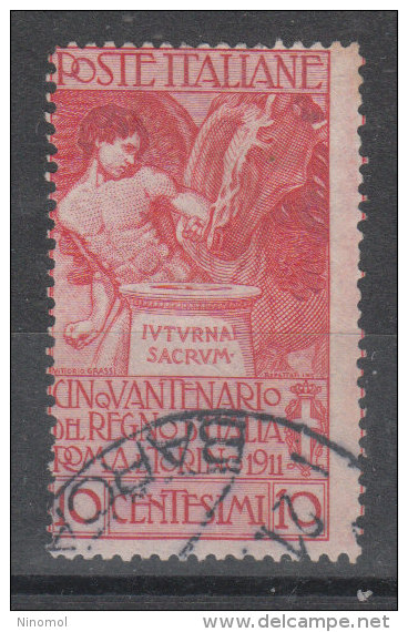 Italia   -   1911.  Centenario Unità D' Italia  10 + 5 C.. Viaggiato, Bello , 2^ Scelta Per La Centratura - Usados