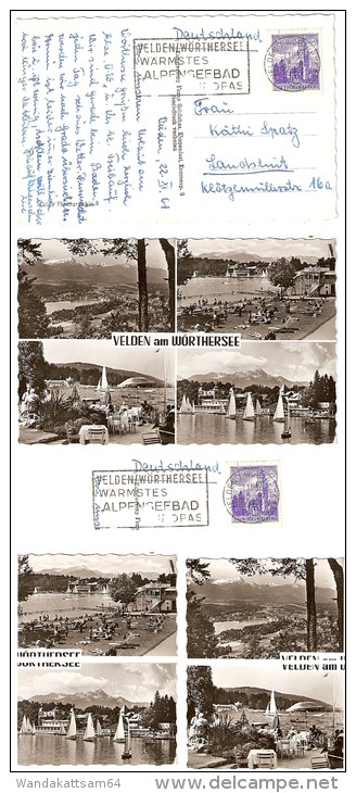 AK VELDEN Am WÖRTHERSEE Mehrbildkarte 4 Bilder 23. XI. 1961 11H 30 VELDEN ( WÖRTHERSEE) - Velden