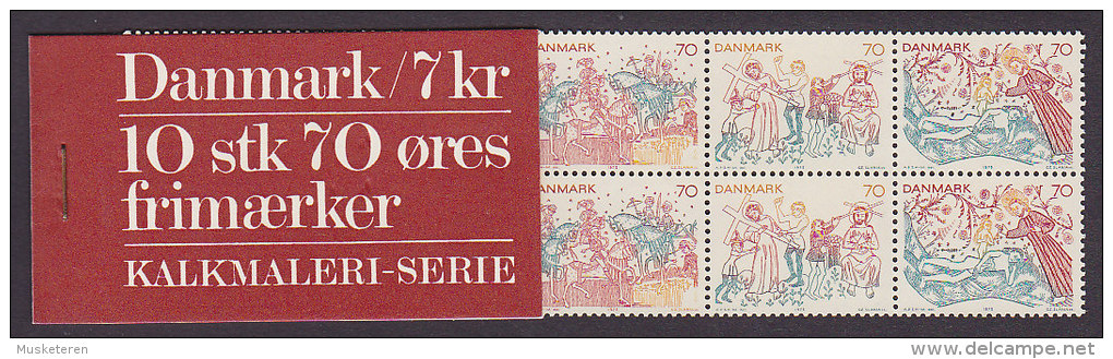 Denmark 1973 MH-MiNr. 24 Kalkmalereien S14 10 Stamps In Booklet Perfekt MNH** Value € 32,00 - Carnets