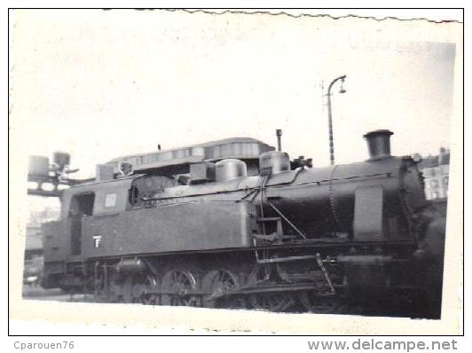 Photo Ancienne Train Locomotive 050tTX3 GARE DU NORD 07.09.1946  Chemin De Fer SNCF - Treni