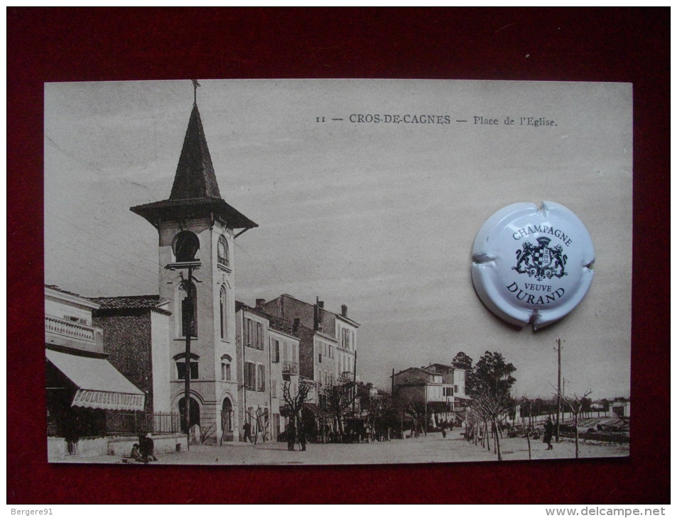 CPA CROS DE CAGNES ALPES MARITIMES  PLACE DE L EGLISE - Autres & Non Classés