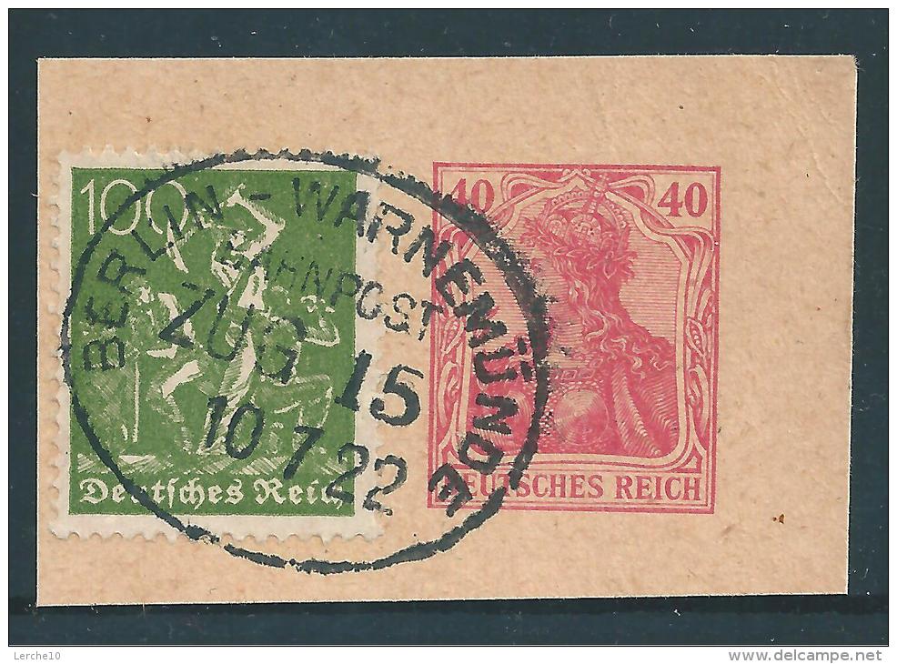 Briefstück  -  Bahnpoststempel BERLIN-WARNEMÜNDE - Gebraucht