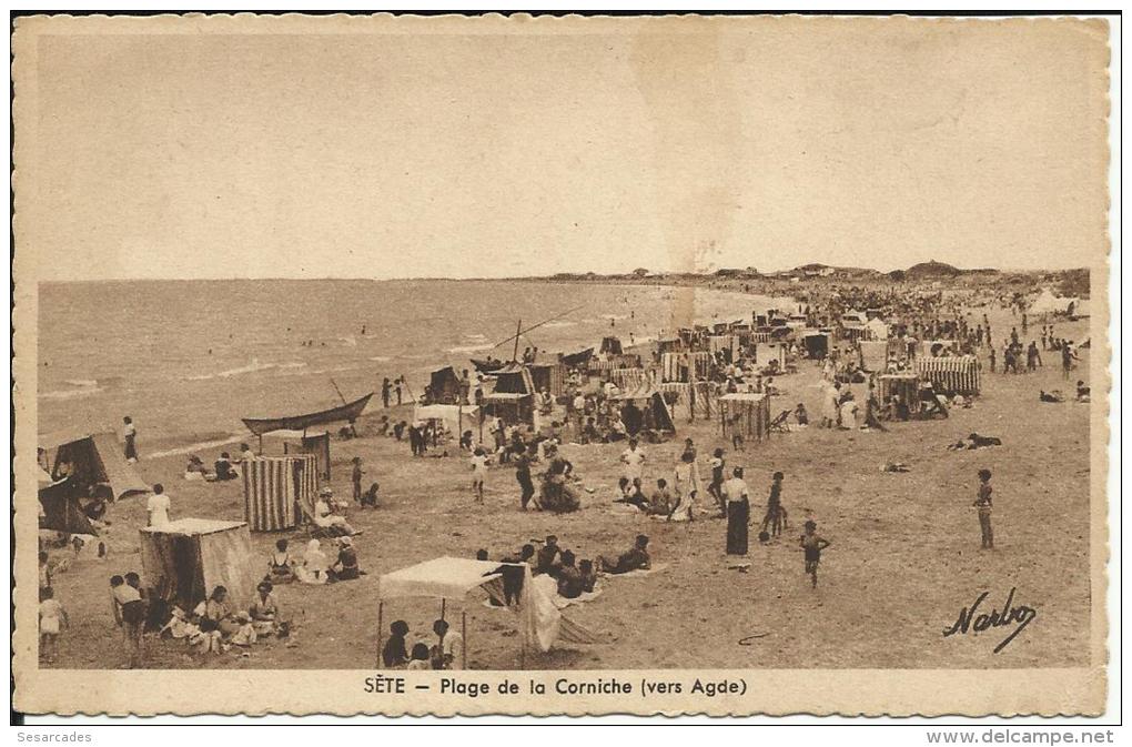 SÈTE, PLAGE DE LA CORNICHE (VERS AGDE) - Sete (Cette)