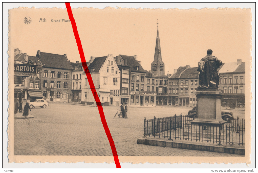 PostCard - Ath - Grand Place - Ca. 1940 - Photo: René Lefebre, Ath - Ath