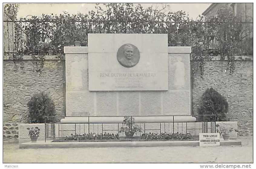 Orne - Ref B06  -pervenchères -monument à René Dupray De La Maherie-carte-photo Bon état - - Pervencheres