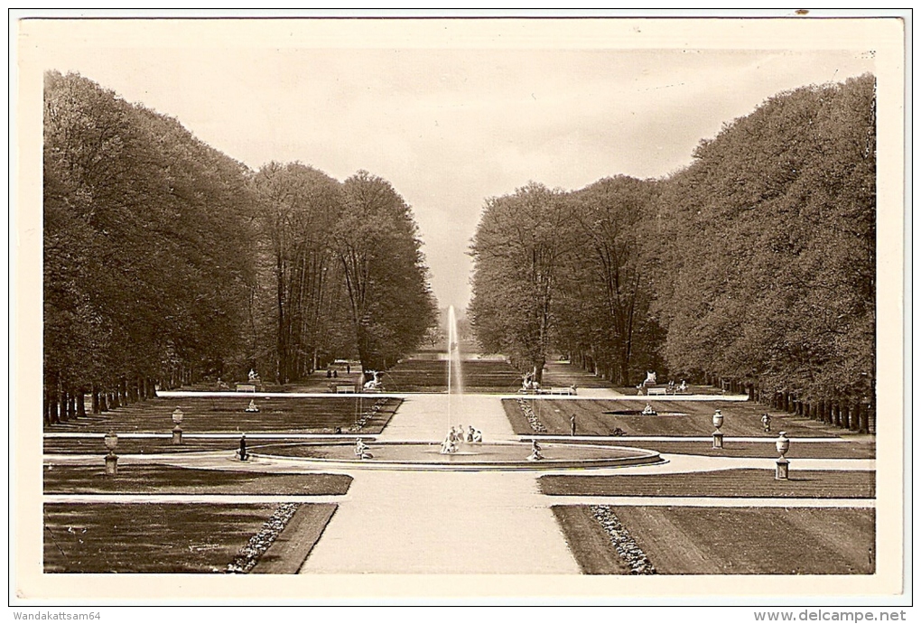 AK SCHWETZINGEN Deutschlands Schönster Schloßgarten Gesamtansicht 21. 8. 57 - 18 (17a) HEIDELBERG 3 Bl - Schwetzingen