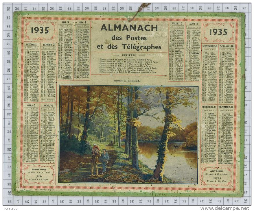 Almanach Des Postes Et Télégraphes De  1935, Dept Seine Et Marne 77 - Big : 1921-40