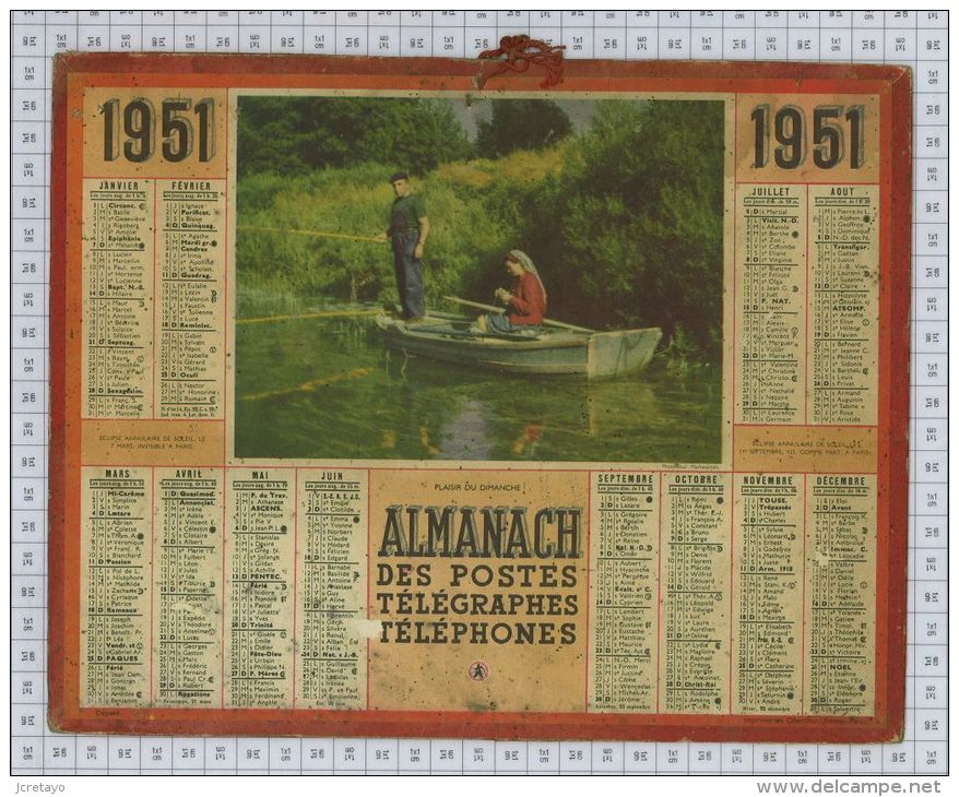 Almanach Des Postes Et Télégraphes De  1951, Dept Seine Et Marne 77 - Grand Format : 1941-60