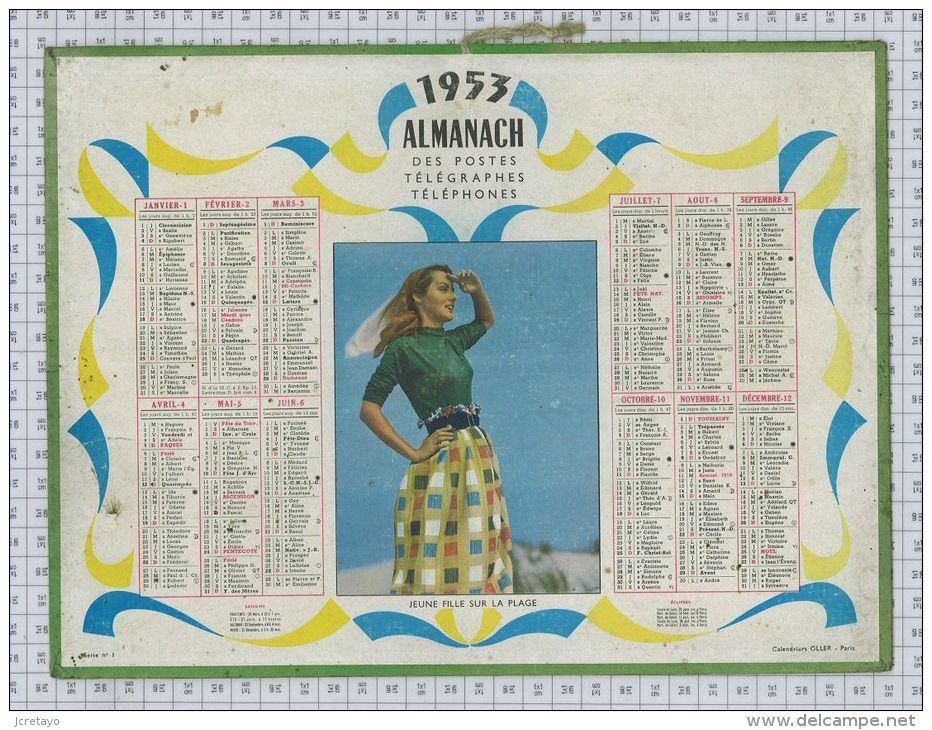 Almanach Des Postes Et Télégraphes De  1953, Dept Seine Et Marne 77 - Grossformat : 1941-60