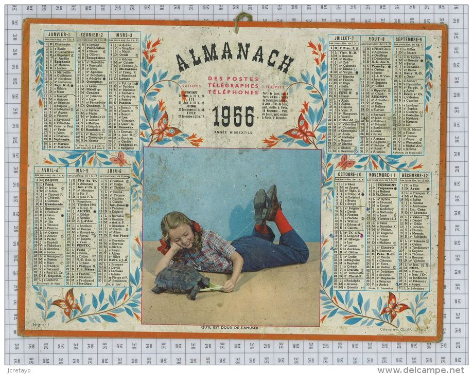 Almanach Des PTT De  1956, Dept Seine Et Marne 77 - Grand Format : 1941-60