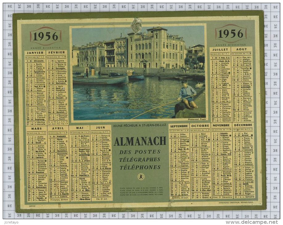 Almanach Des PTT De  1956, Dept Vendée 85 - Grand Format : 1941-60