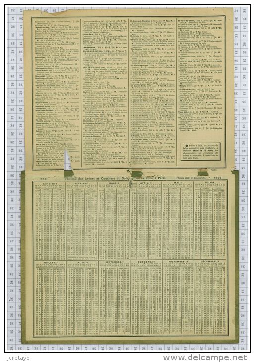 Almanach Des PTT De  1956, Dept Vendée 85 - Tamaño Grande : 1941-60