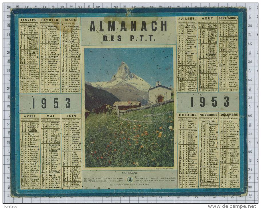 Almanach Des PTT De  1953 - Grossformat : 1941-60